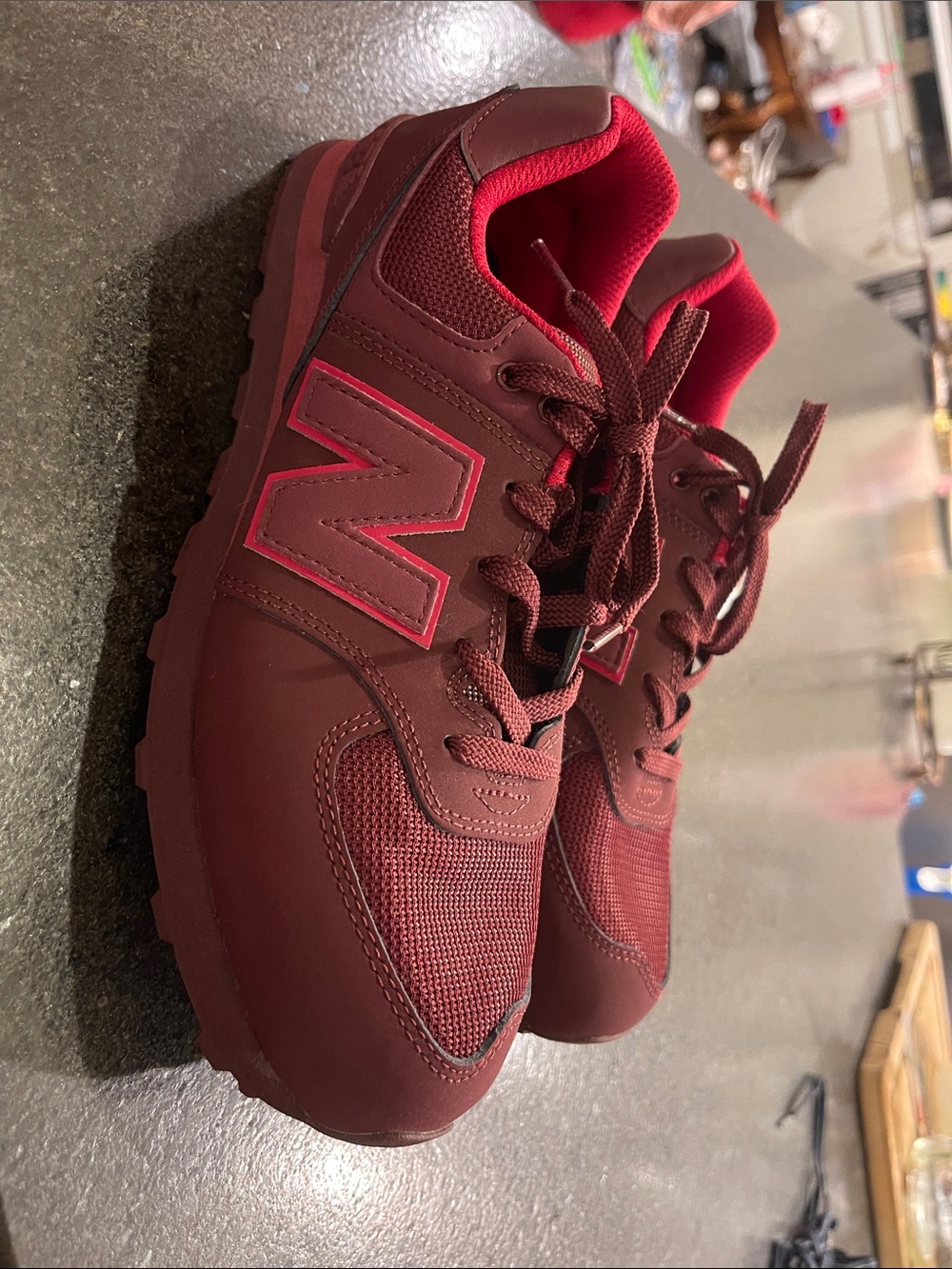 New Balance Maroon and Red Runner Sneakers
